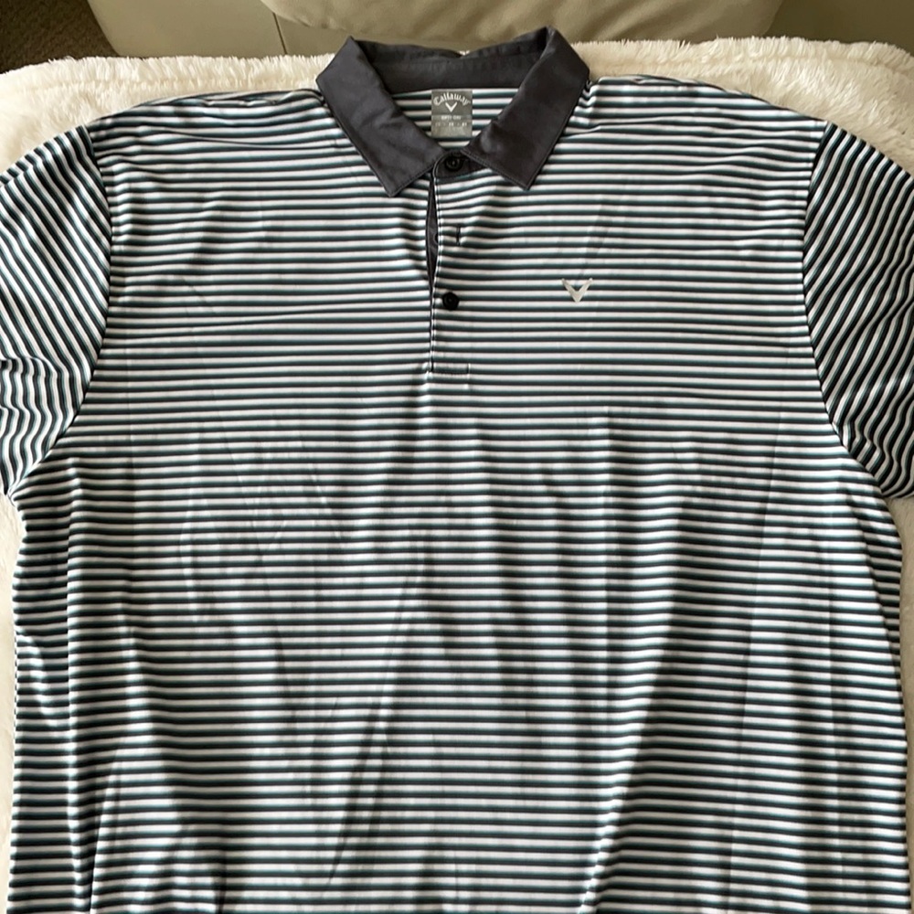 Grey/White Men’s Golf Polo